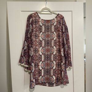 Floral Long Sleeved Dress